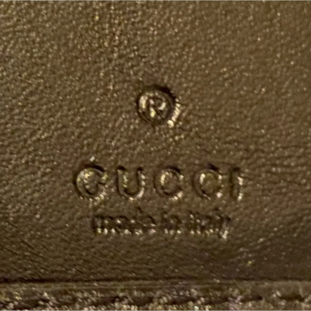 Gucci Jackie GG Black Canvas Compact Wallet w/Gunmetal Hardware - Picture 5 of 15